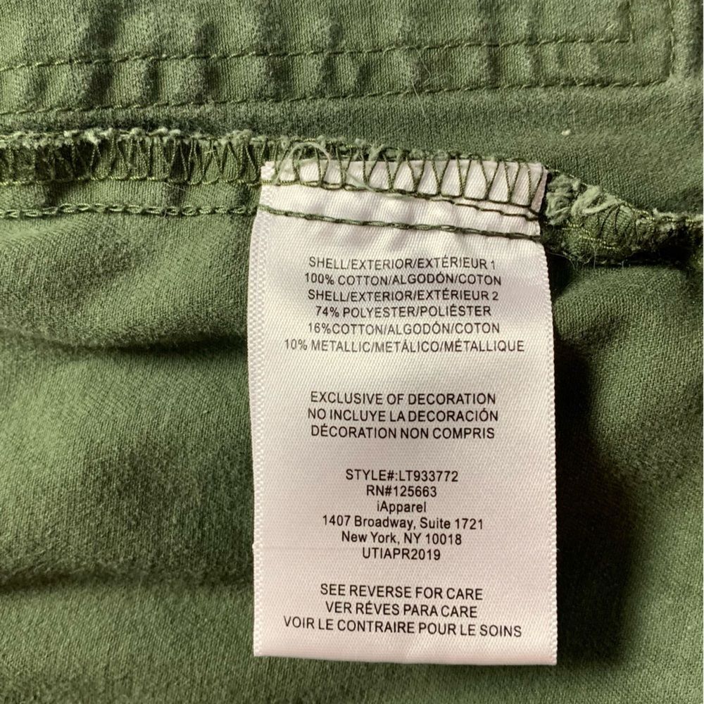 Limited Too Shacket Girl’s 10/12 Jacket Preppy Olive Green Military Top Casual - Picture 5 of 8